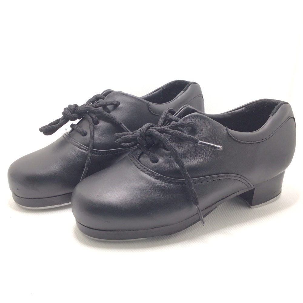 Capezio K543 Classic Stacked Black Tap Shoes Size 5.5M